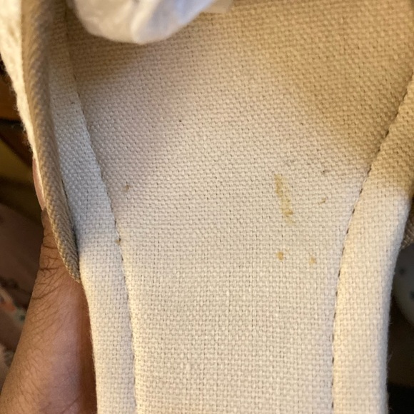 Knit cream size 10 wide wedge sandal see details - Picture 8 of 9